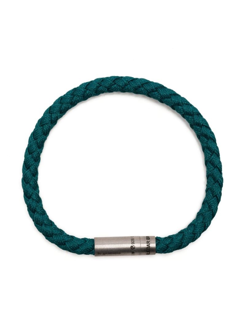 X Orlebar Brown Sterling Silver Le 7g Brushed Nato Cable Bracelet