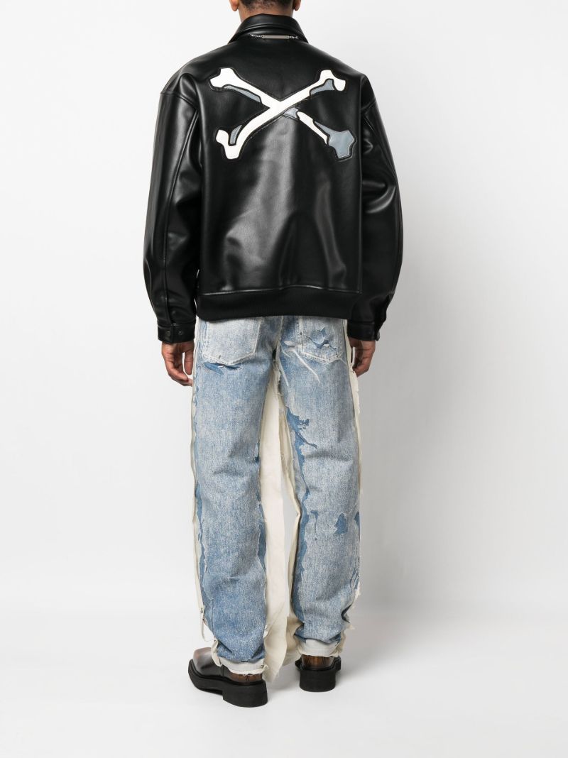 Black Zip Fastening Bomber Jacket