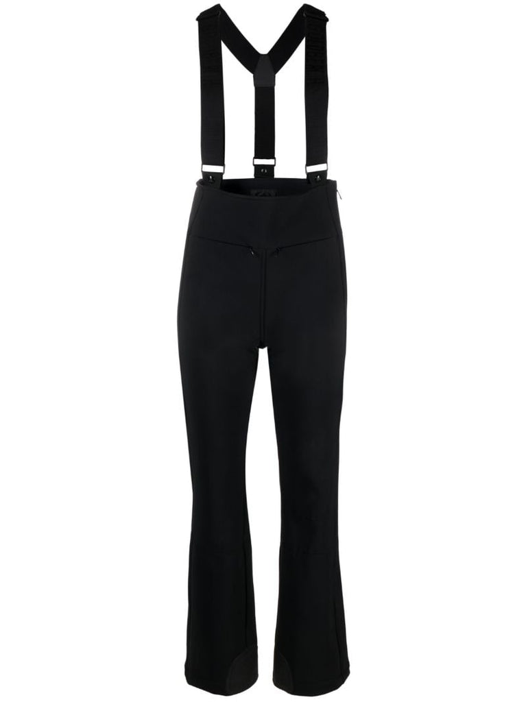 Black High End Straight-leg Ski Salopettes