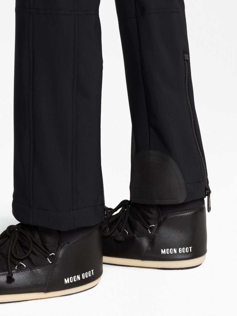 Black High End Straight-leg Ski Salopettes