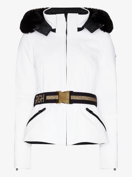 White Hida Padded Ski Jacket