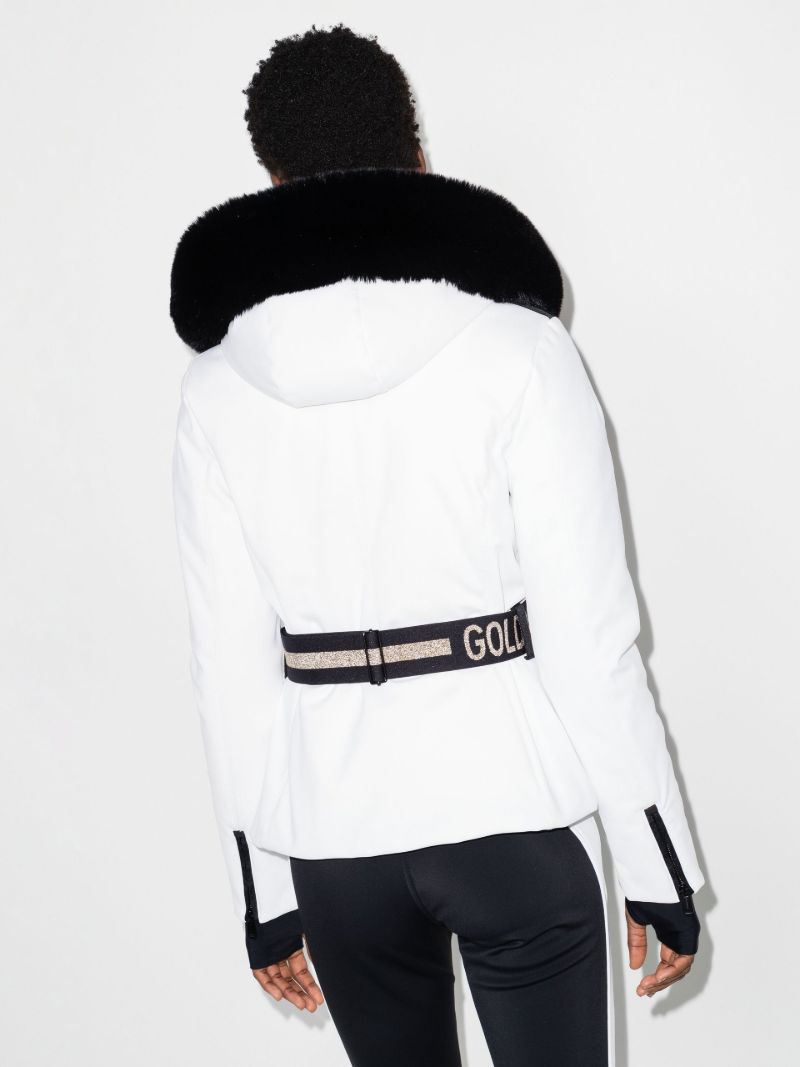 White Hida Padded Ski Jacket