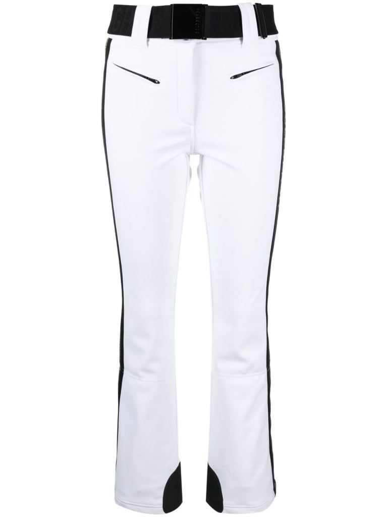 White Cher Stripe Ski Trousers