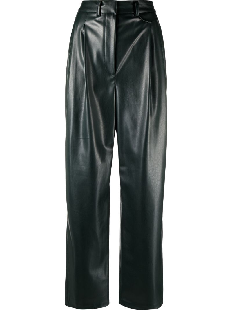 Green Pernille Faux-leather Trousers