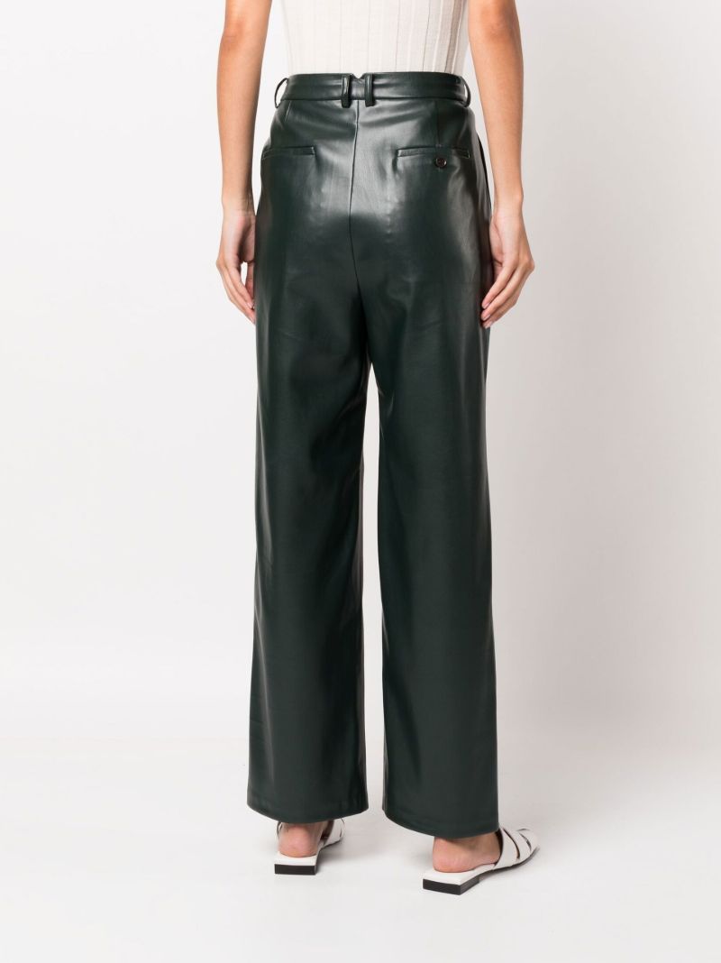 Green Pernille Faux-leather Trousers