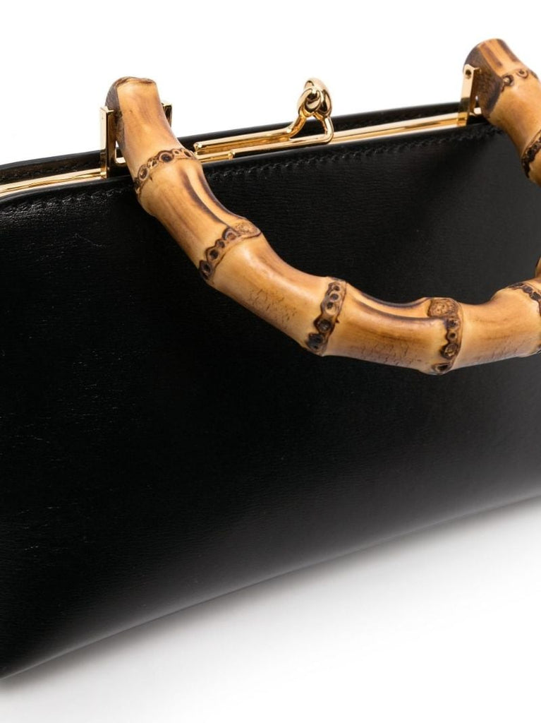 Black Goji Mini Leather Tote Bag