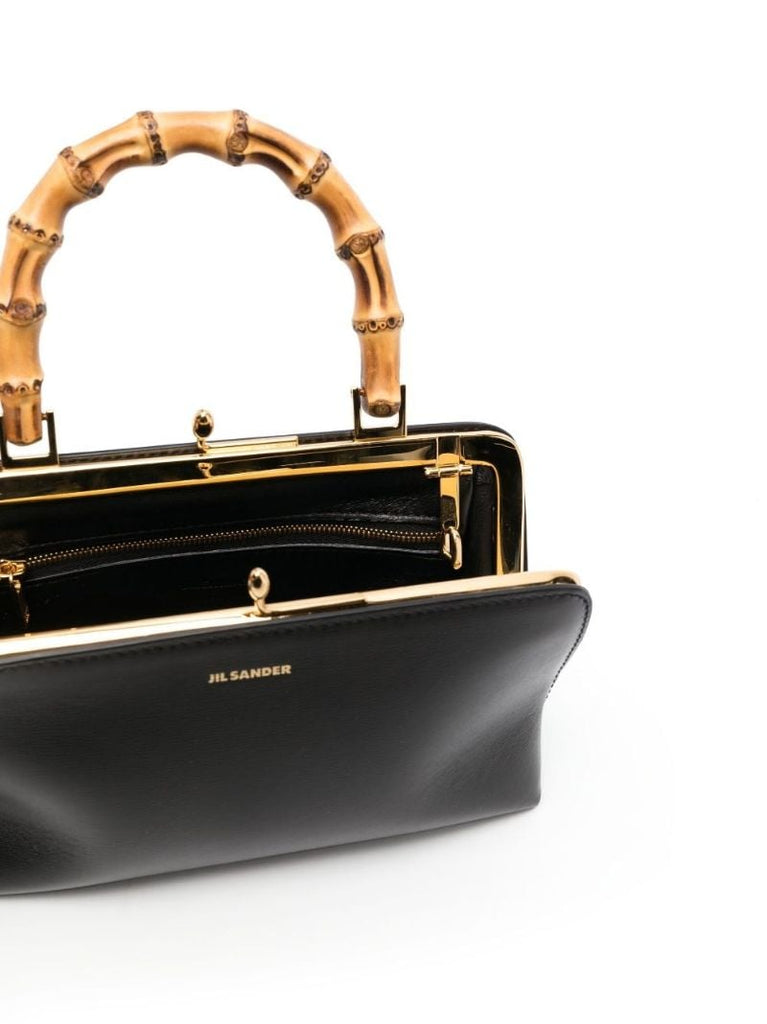 Black Goji Mini Leather Tote Bag