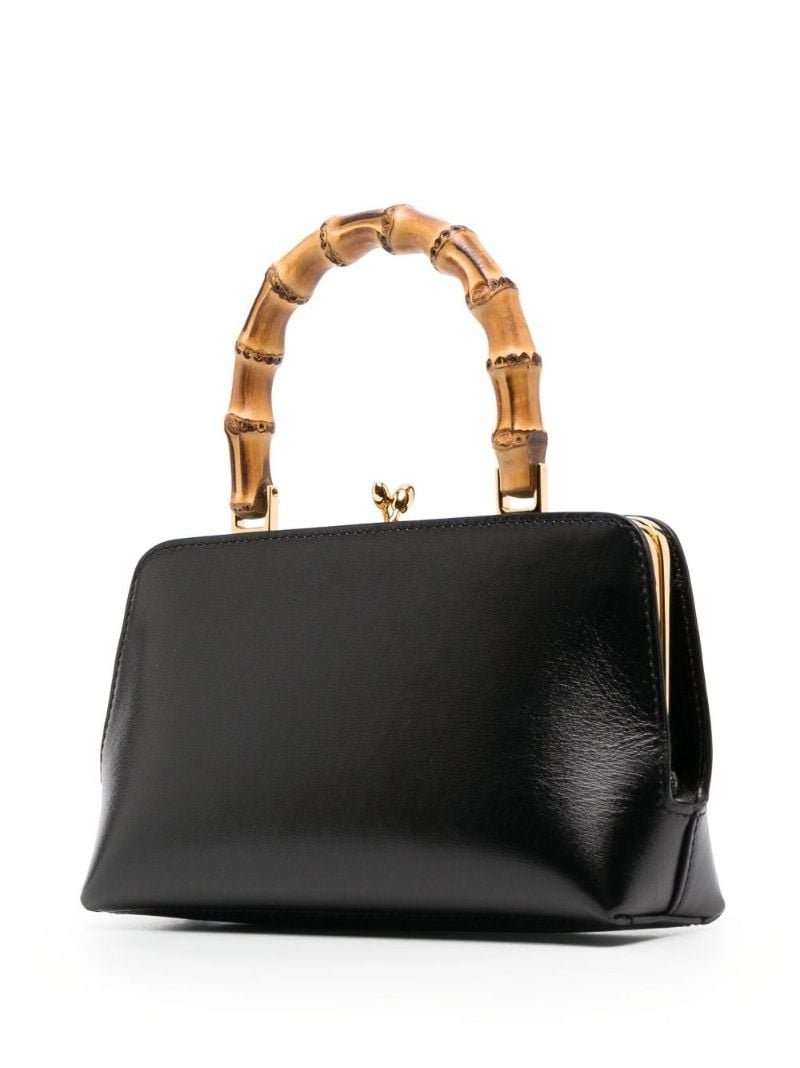 Black Goji Mini Leather Tote Bag