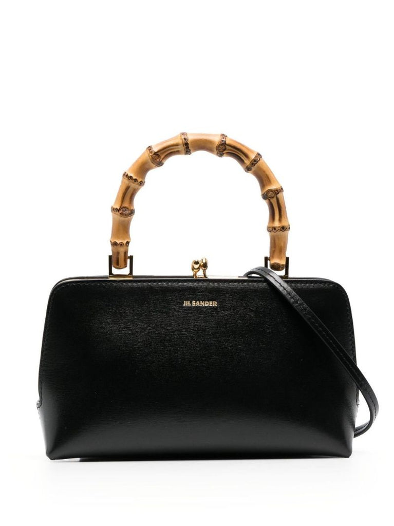 Black Goji Mini Leather Tote Bag