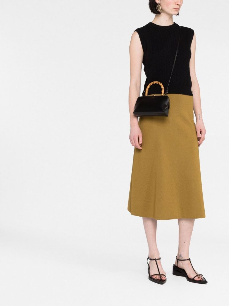 Black Goji Mini Leather Tote Bag