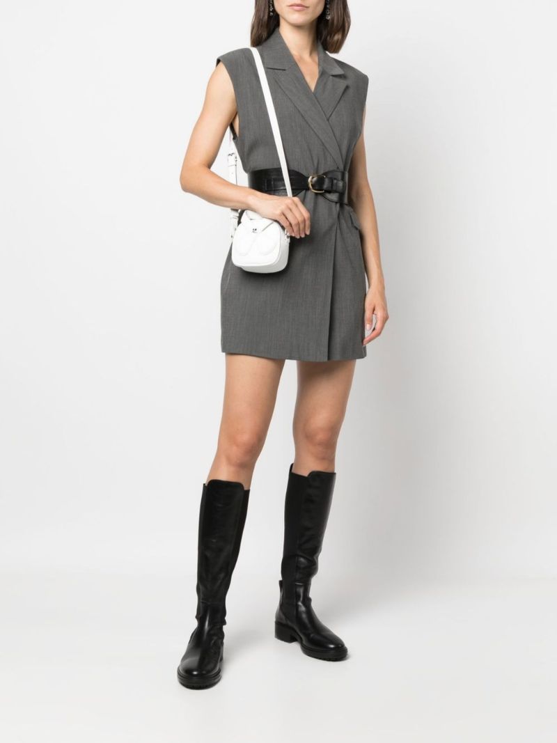White Loop Leather Mini Bag
