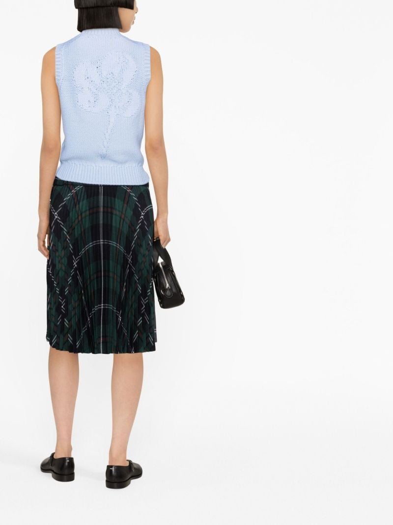 Blue Irina Floral Wool Vest