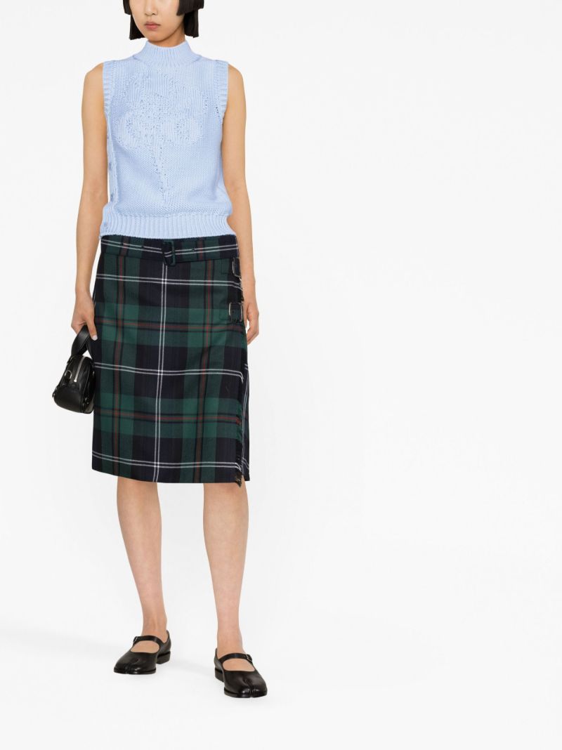 Blue Irina Floral Wool Vest