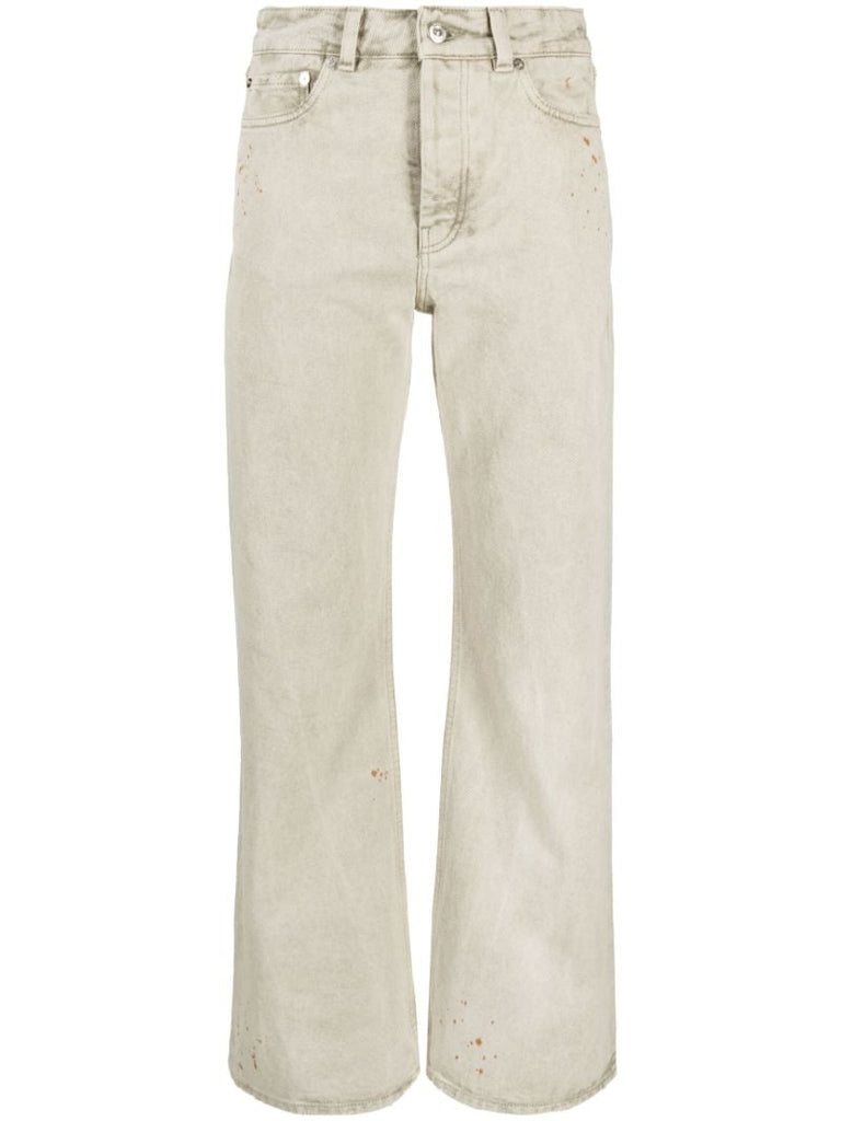 Neutral Third Cut Straight Leg Jeans