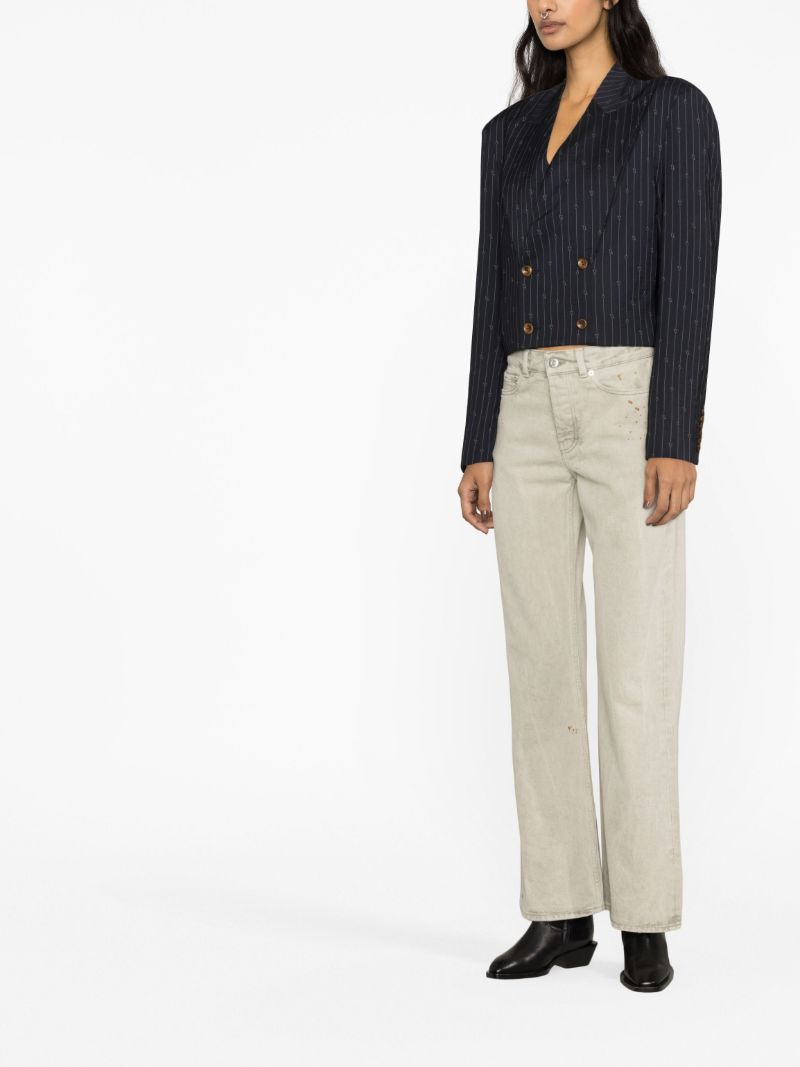 Neutral Third Cut Straight Leg Jeans