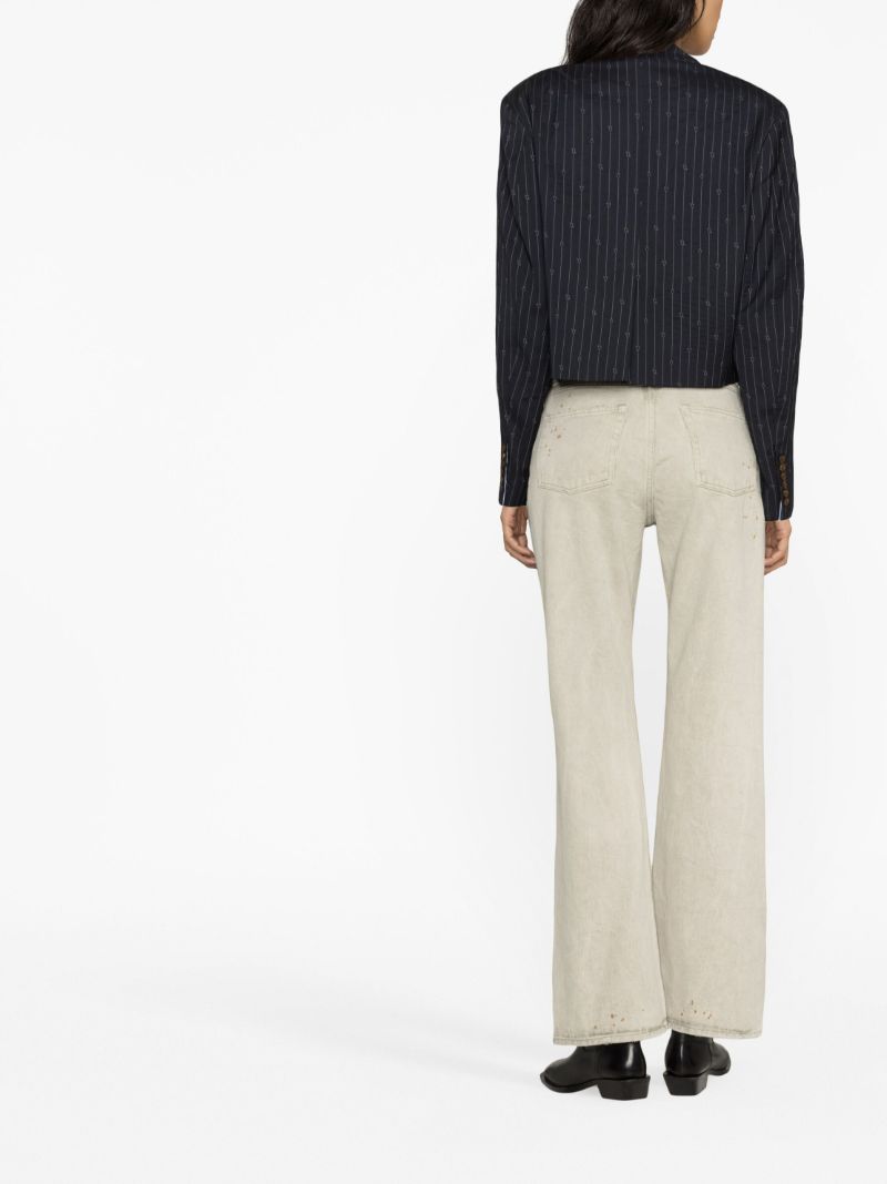 Neutral Third Cut Straight Leg Jeans