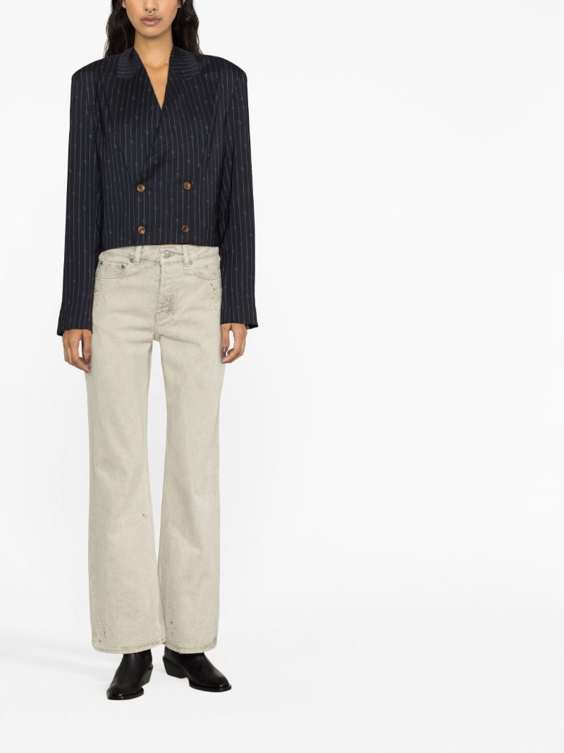 Neutral Third Cut Straight Leg Jeans