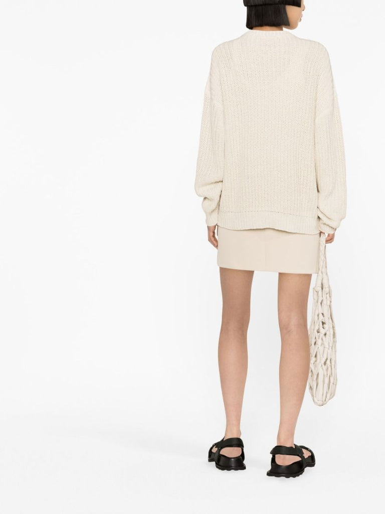 White Sonar Crew Neck Sweater