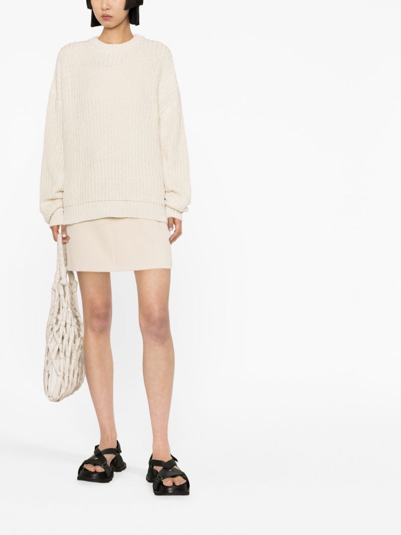 White Sonar Crew Neck Sweater