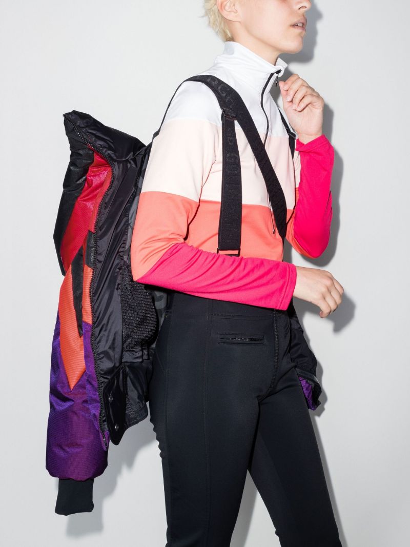 Purple Ziggy Colourblock Quilted Ski Jacket