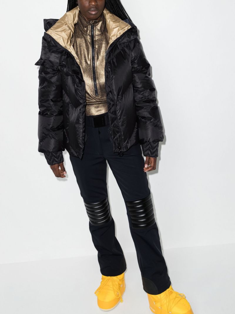 Black Josie Quilted Padded Ski Jacket