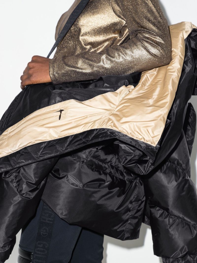 Black Josie Quilted Padded Ski Jacket