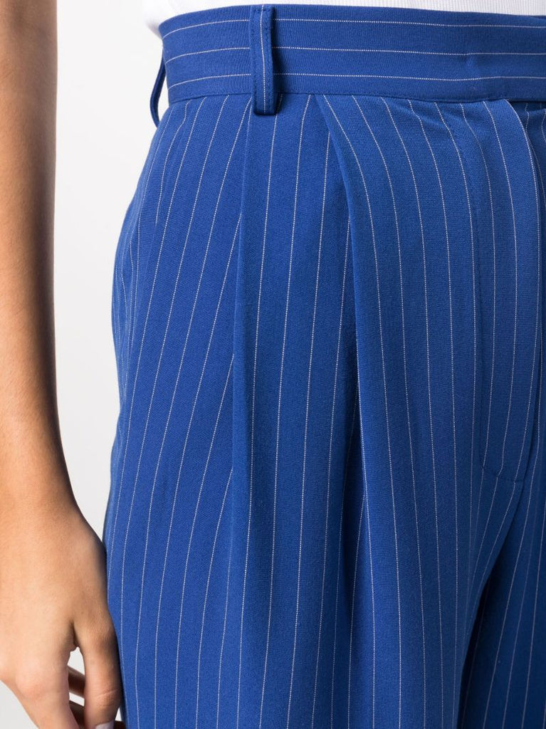 Blue Bea Pinstripe Straight-leg Trousers