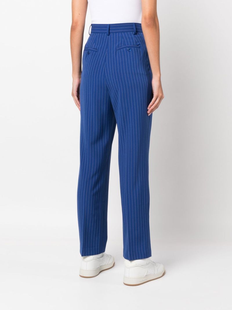Blue Bea Pinstripe Straight-leg Trousers
