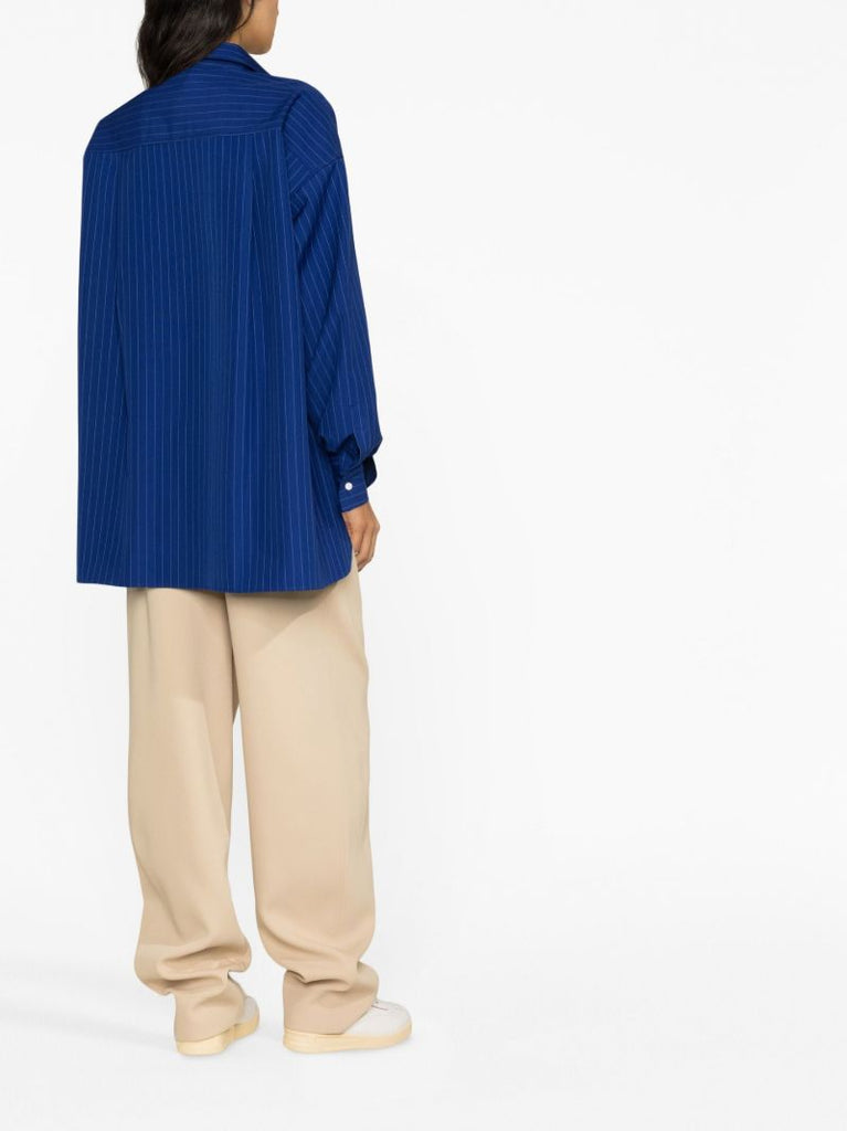Blue Georgia Oversized Pinstripe Shirt