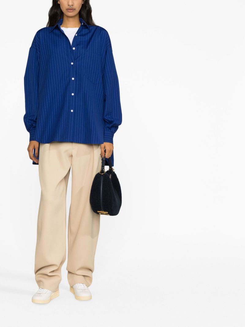 Blue Georgia Oversized Pinstripe Shirt