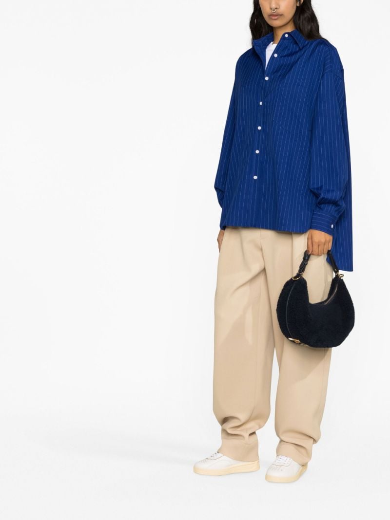 Blue Georgia Oversized Pinstripe Shirt