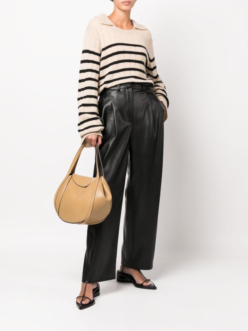 Black Pernille Faux-leather Trousers