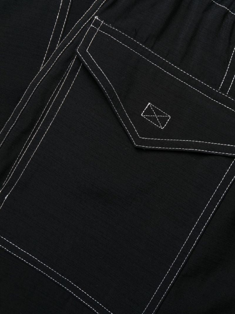 Black Paperbag Waist Cargo Trousers