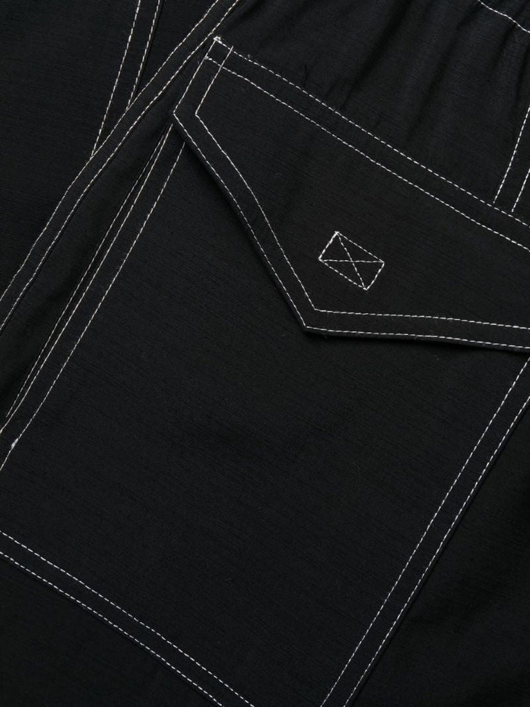 Black Paperbag Waist Cargo Trousers