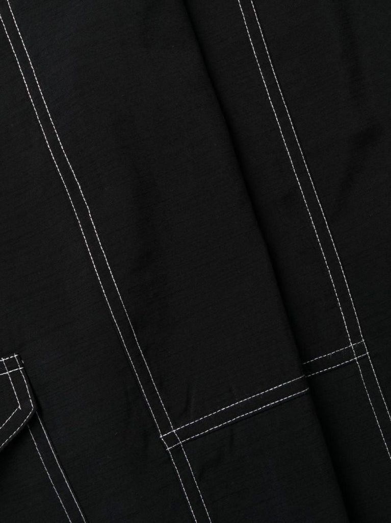 Black Paperbag Waist Cargo Trousers