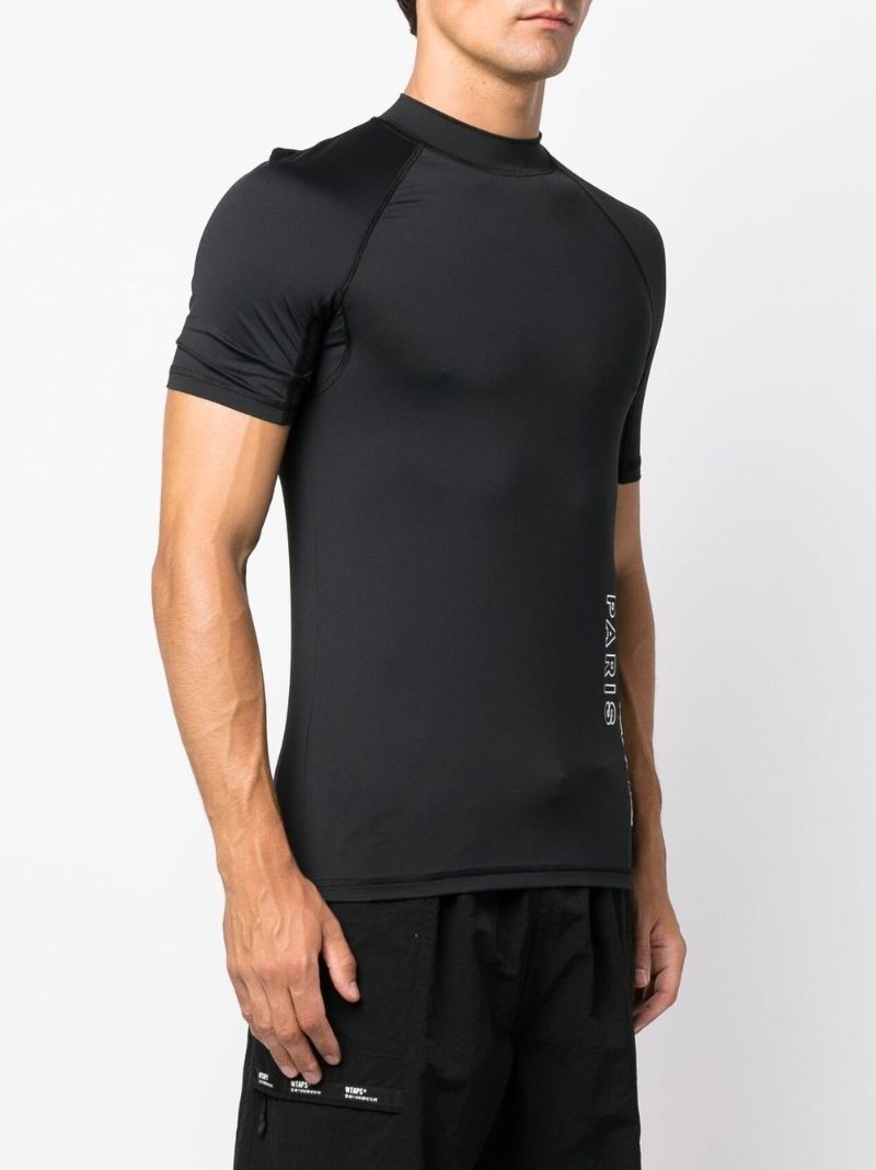 Black Logo Print  T-shirt