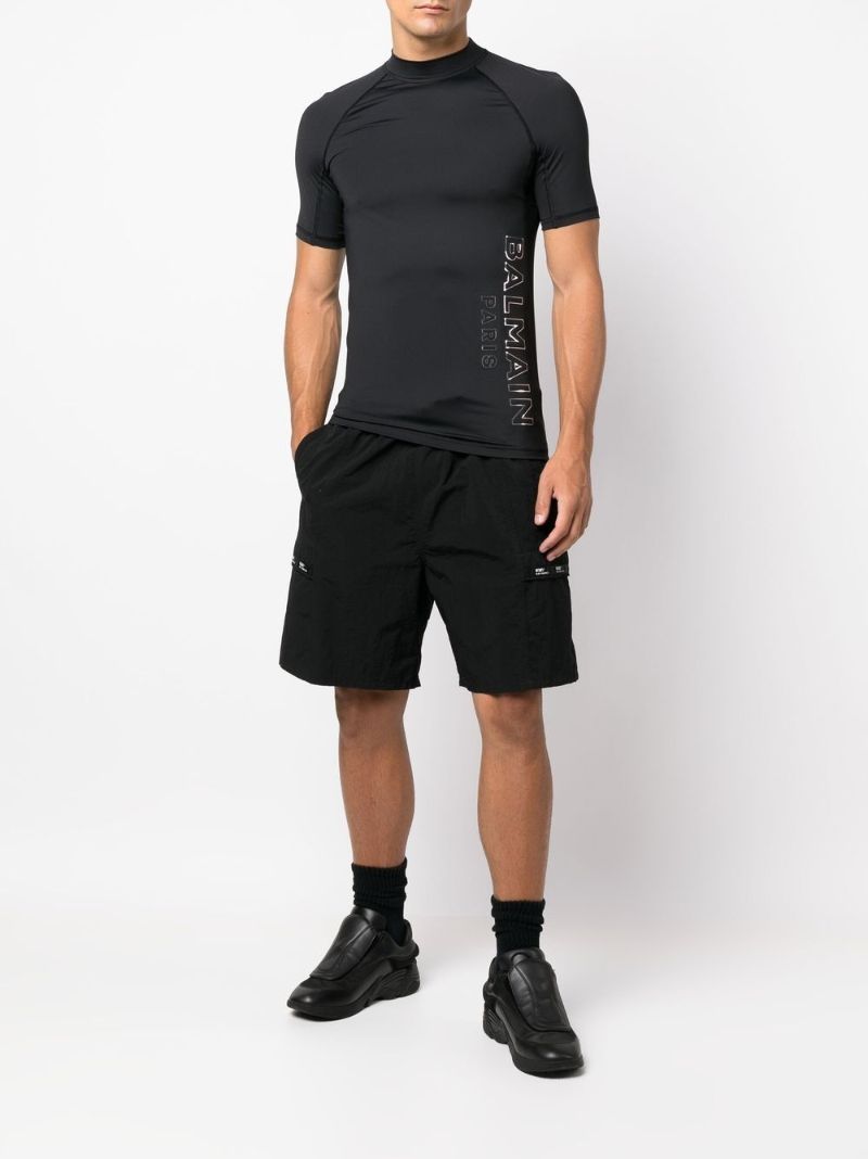 Black Logo Print  T-shirt