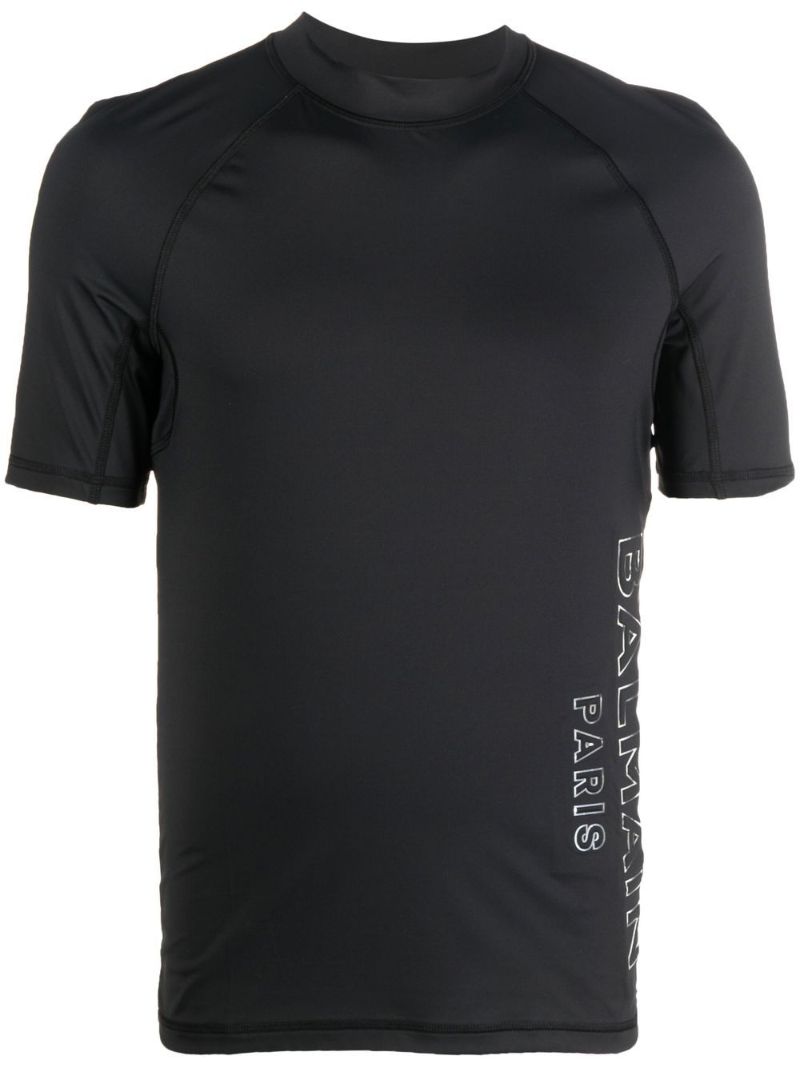 Black Logo Print  T-shirt