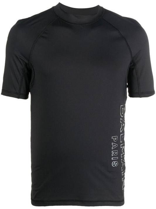 Black Logo Print  T-shirt