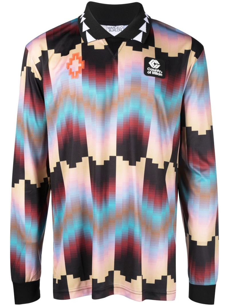 Black Gradient Sport Long Sleeve T-shirt