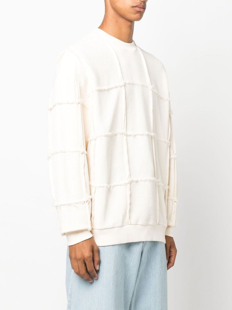 Neutral Cross Exposed Seam Sweatshirt
