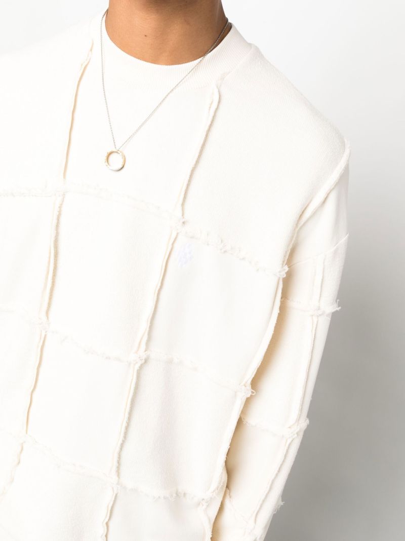 Neutral Cross Exposed Seam Sweatshirt