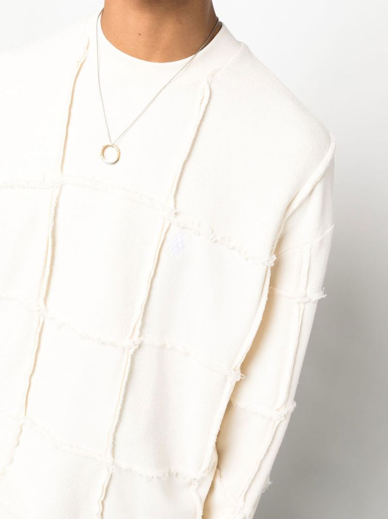 Neutral Cross Exposed Seam Sweatshirt