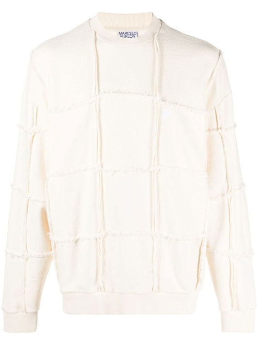 Neutral Cross Exposed Seam Sweatshirt