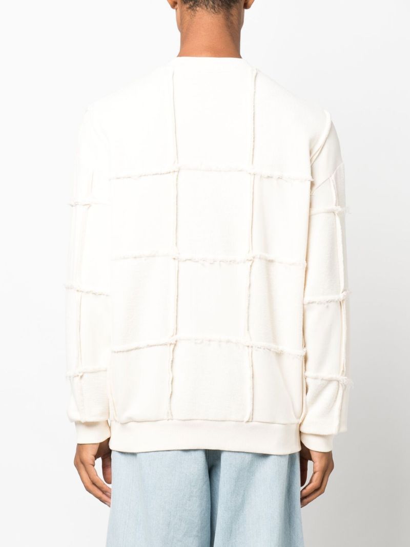 Neutral Cross Exposed Seam Sweatshirt