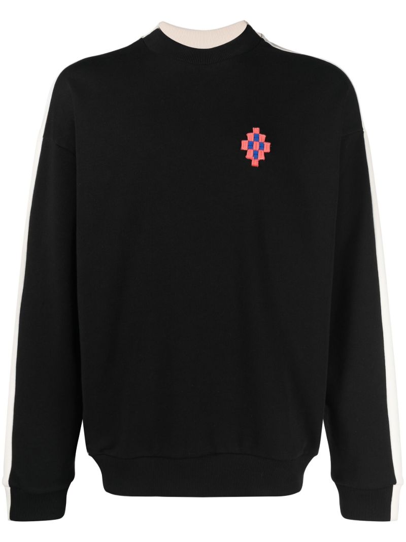 Black Cross Patch Comfort Cotton Sweatshirt