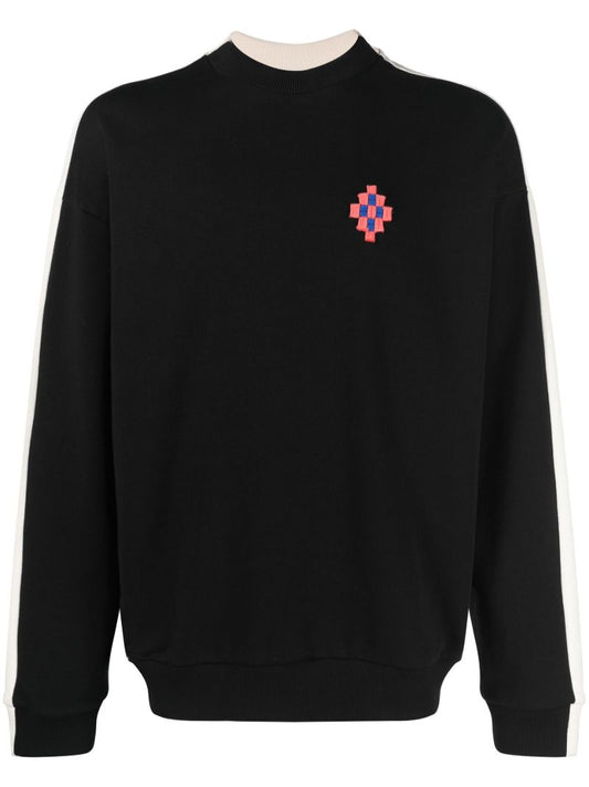 Black Cross Patch Comfort Cotton Sweatshirt