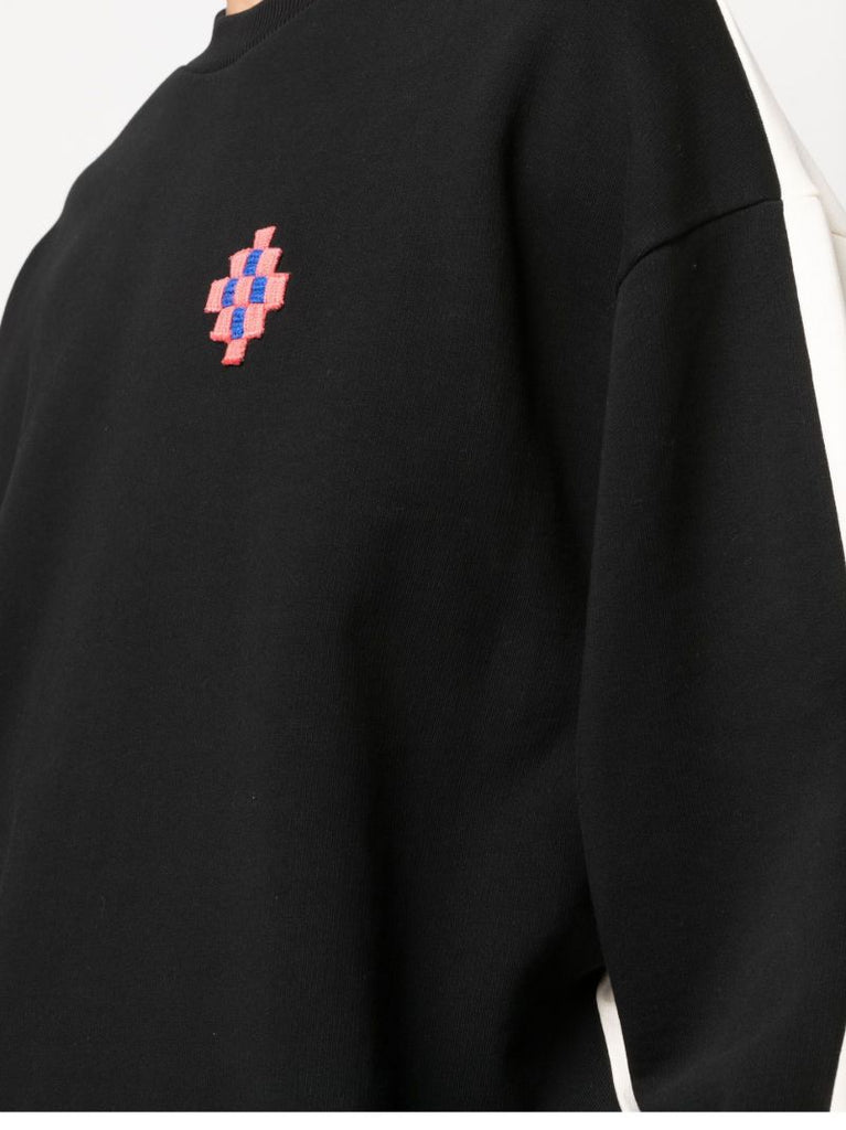 Black Cross Patch Comfort Cotton Sweatshirt