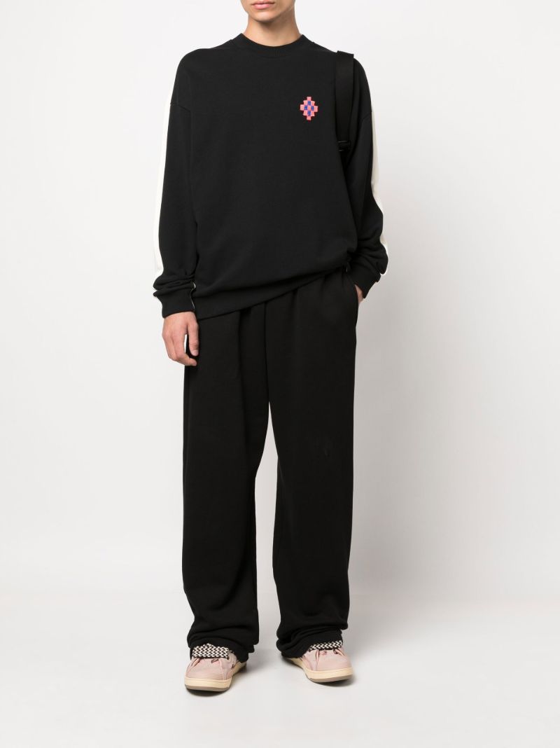 Black Cross Patch Comfort Cotton Sweatshirt