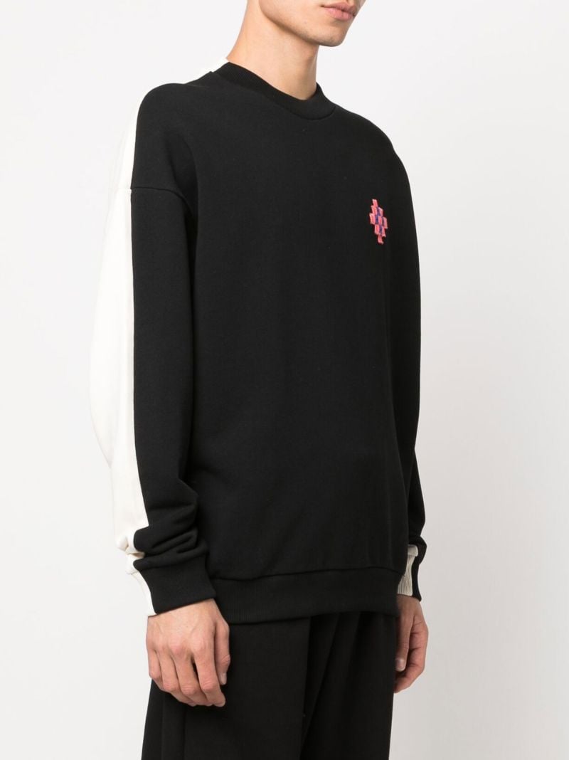 Black Cross Patch Comfort Cotton Sweatshirt